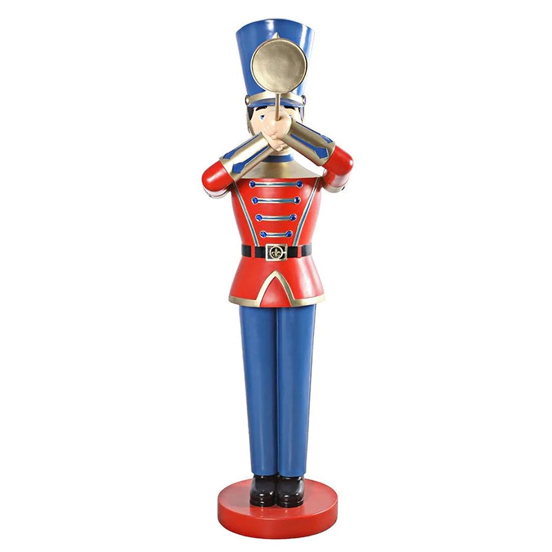Christmas Soldier Statue - 6 Feet front view on a white background