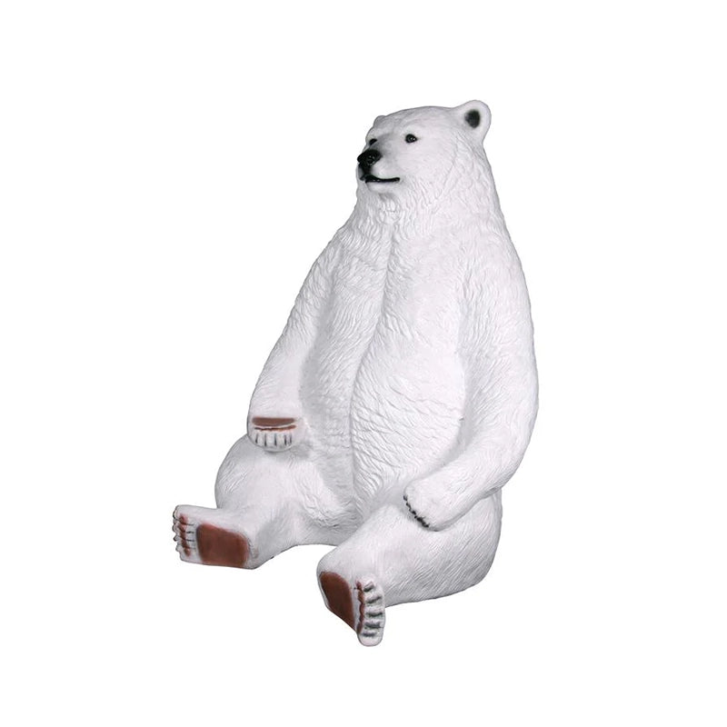 Large Polar bear statue - 7 Feet - front right corner view on a white background