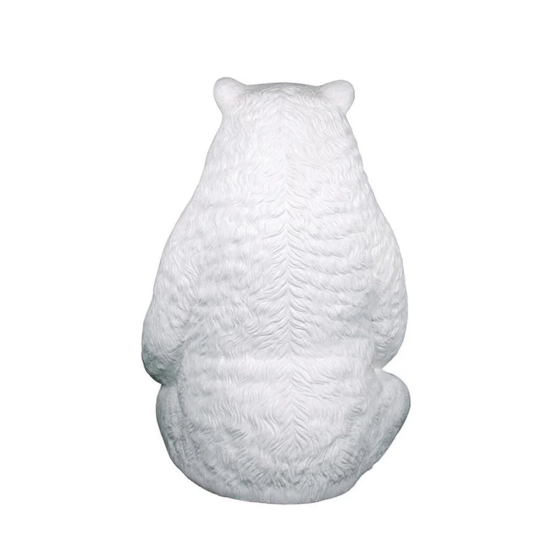 Large Polar bear statue - 7 Feet - rear view on a white background