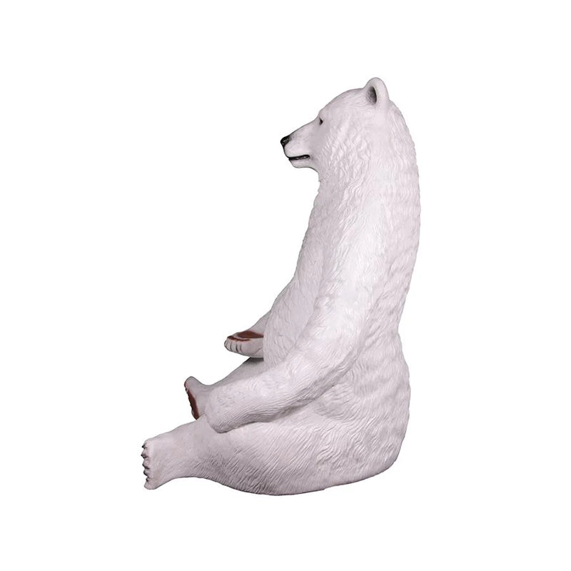 Large Polar bear statue - 7 Feet - right side view on a white background