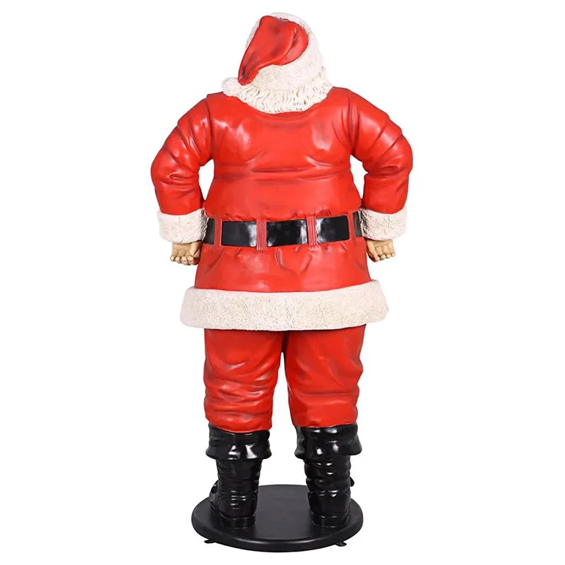 Life Size Santa - 6 Feet rear view on a white background