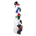 Outdoor Snowman Decoration front left corner view on a white background