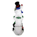 Outdoor Snowman Decoration rear view on a white background