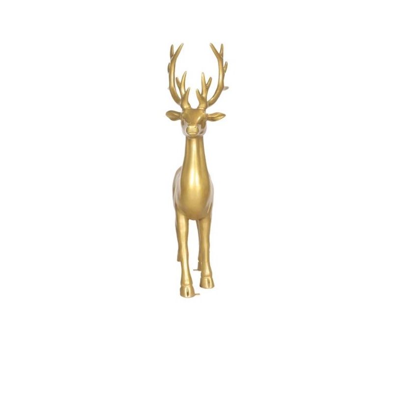 Large Gold Deer Statue - 6 Feet Tall