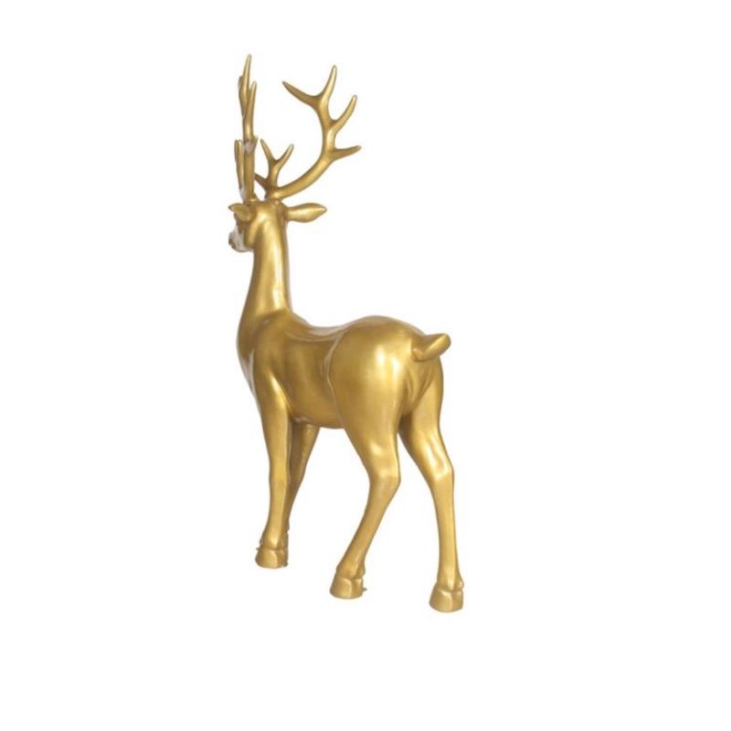 Large Gold Deer Statue - 6 Feet Tall