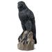 Gothic Raven Statue - Large 5 Feet Tall front right corner view on a white background