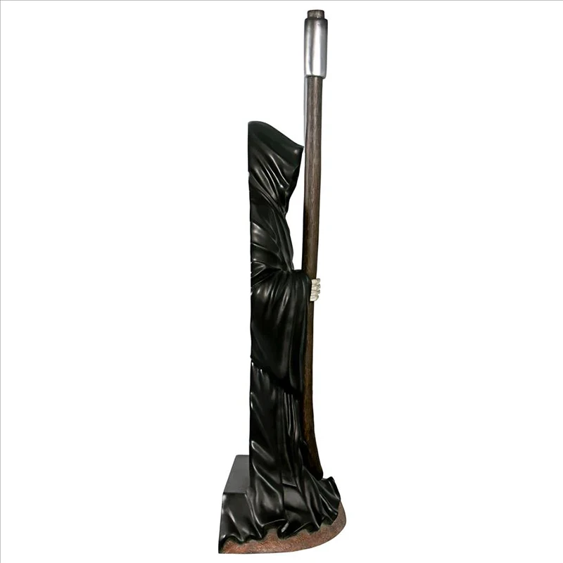 Grim Reaper Photo Op Statue - Large left side view on a white background