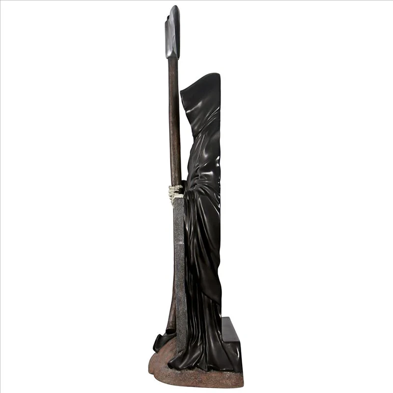 Grim Reaper Photo Op Statue - Large right side view on a white background